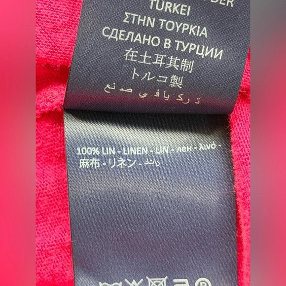 Vilebrequin Men's Hot Pink 100% Linen Polo‎ Lightweight Size XXL - Picture 9 of 11